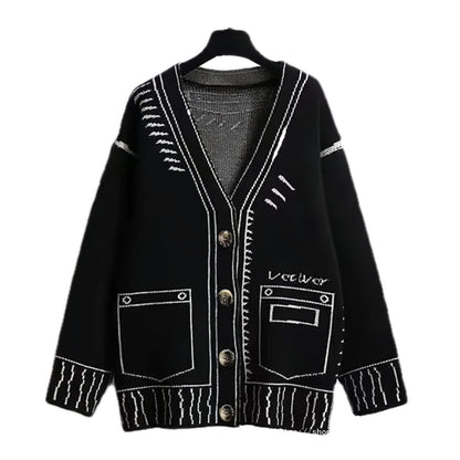 Women's cardigan with creative design and high-quality buttons NOVAE