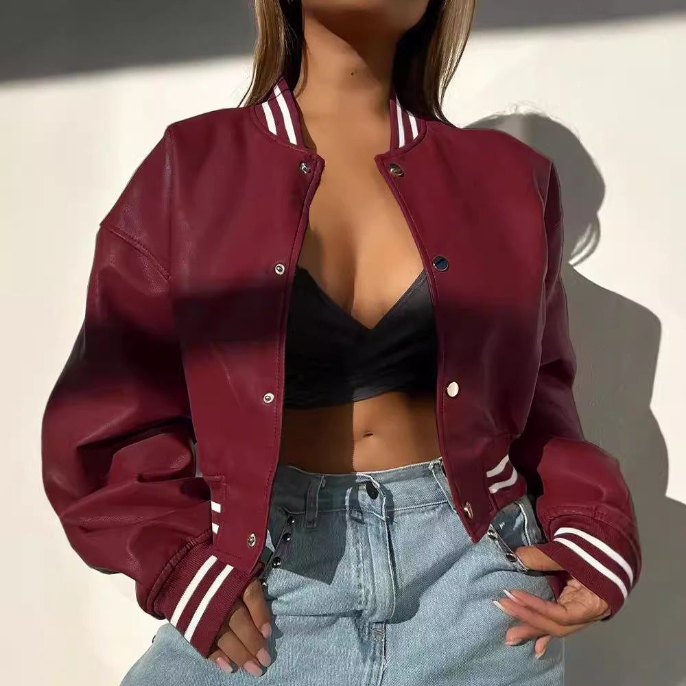 Women's casual bomber jacket with sporty accents NOVAE