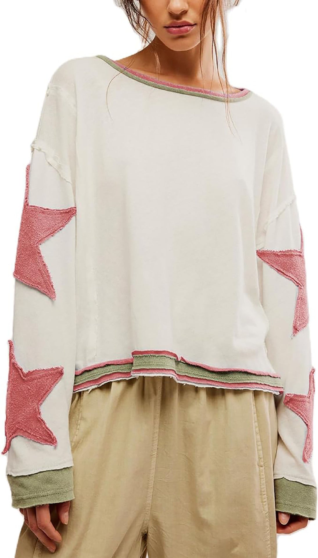 Women's casual sweater with star design NOVAE