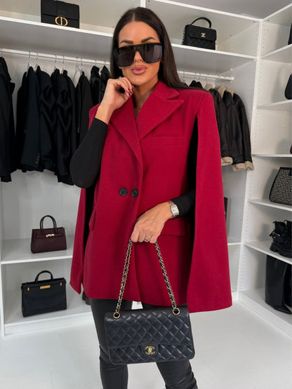 Women's Oversized Blazer with Cape Design and Modern Details NOVAE