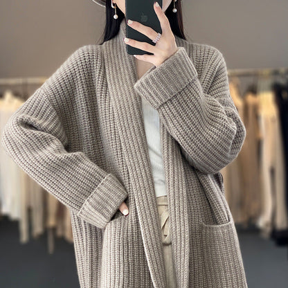 Women's Cozy Knit Cardigan with Deep Pockets NOVAE