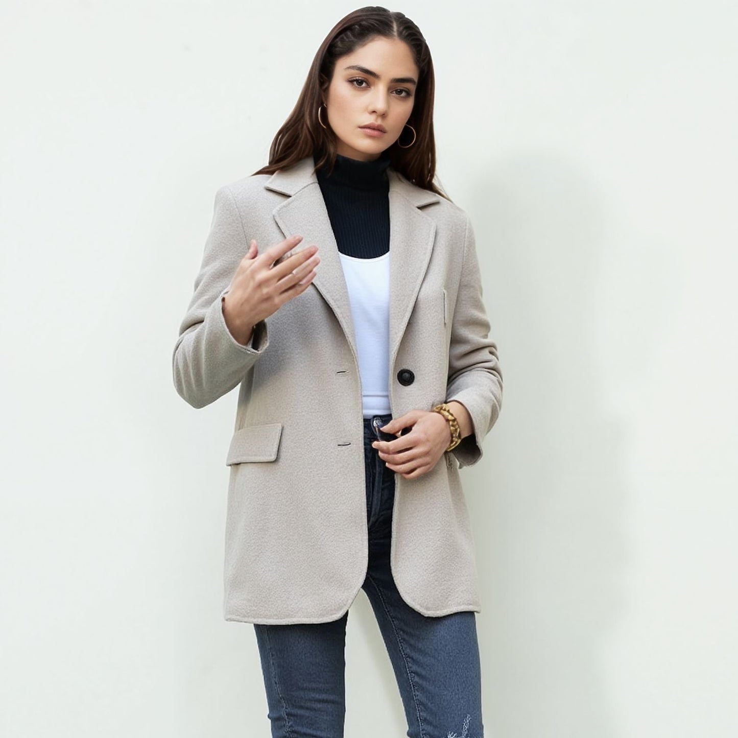 Women's elegant soft blazer with a tailored fit NOVAE