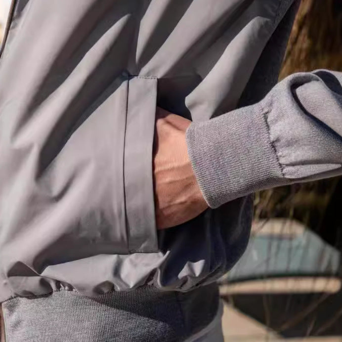 Men's fashionable lightweight jacket with stand-up collar and practical pockets NOVAE