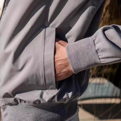 Men's fashionable lightweight jacket with stand-up collar and practical pockets NOVAE