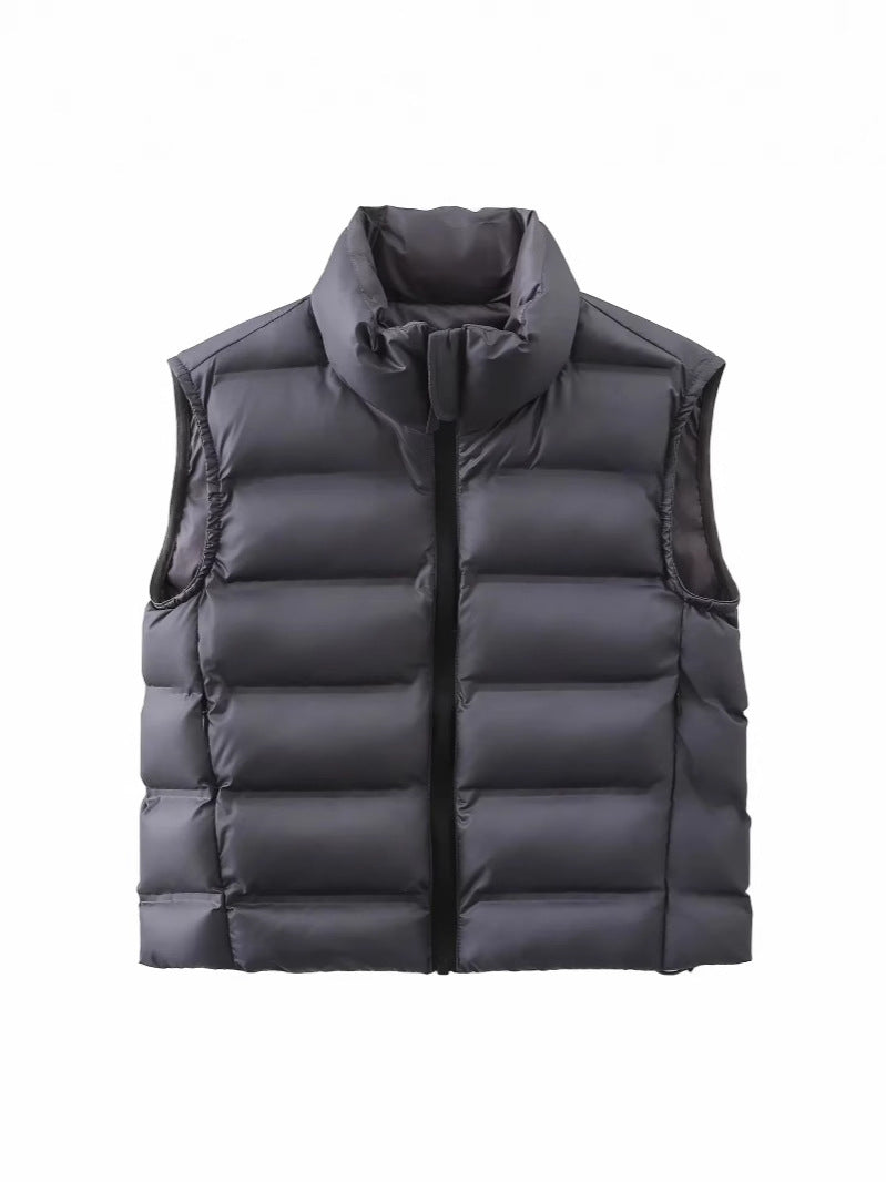 Women's down vest with high collar and comfort fit NOVAE