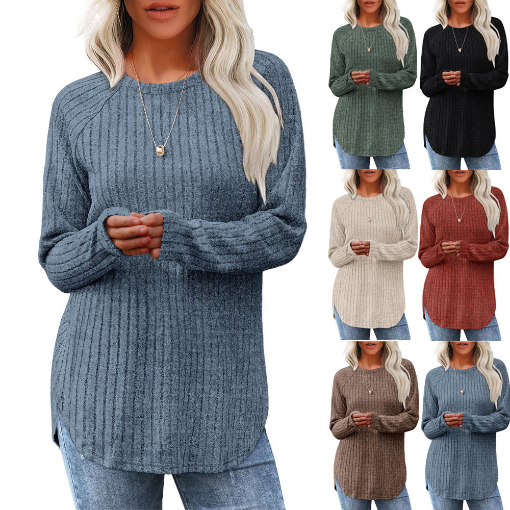 Women's oversized ribbed sweater with a relaxed fit NOVAE