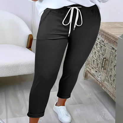 Women's Comfortable Leisure Trousers with Adjustable Drawstring and Casual Cut NOVAE
