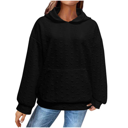 Women's Cozy Oversized Hoodie with Textured Surface NOVAE