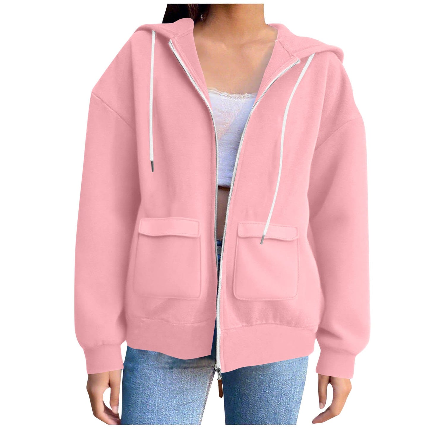 Women's casual hooded jacket with large pockets NOVAE