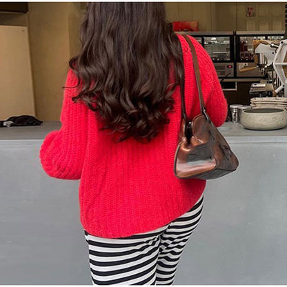 Women's cardigan with classic button placket and raglan sleeves NOVAE