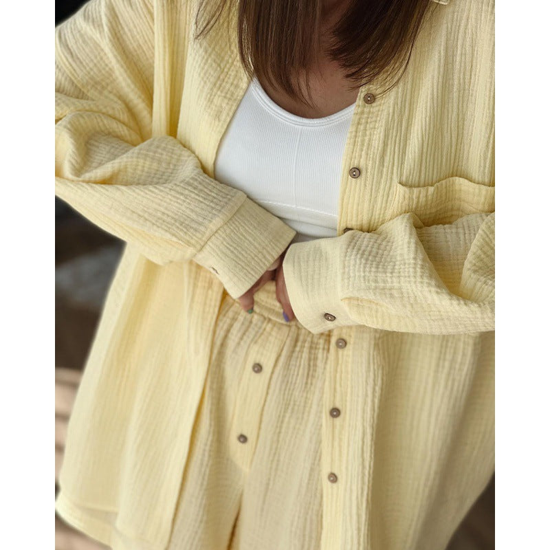 Women's Casual Leisure Suit with Button Details and Convenient Pockets NOVAE