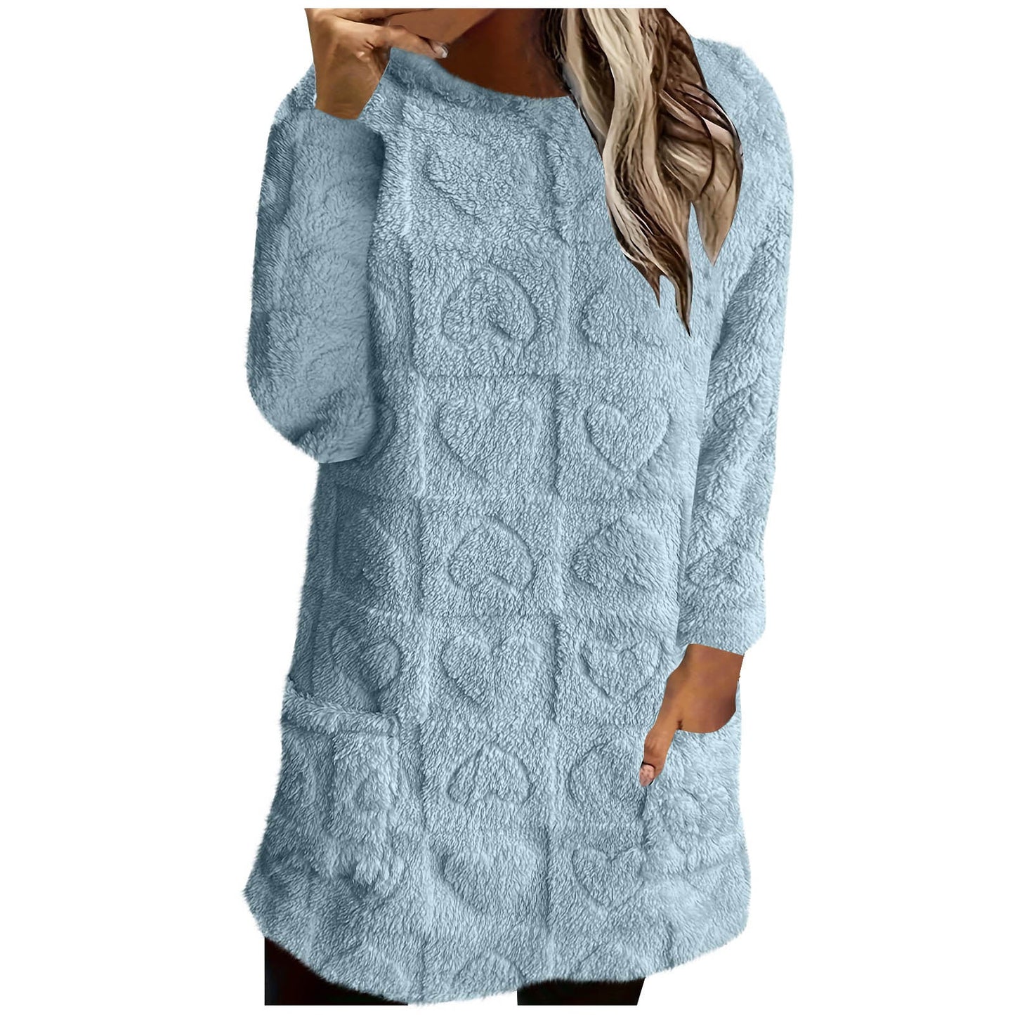 Women's Cozy Tunic with Heart Pattern NOVAE