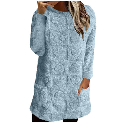 Women's Cozy Tunic with Heart Pattern NOVAE