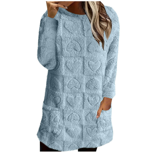 Women's Cozy Tunic with Heart Pattern NOVAE