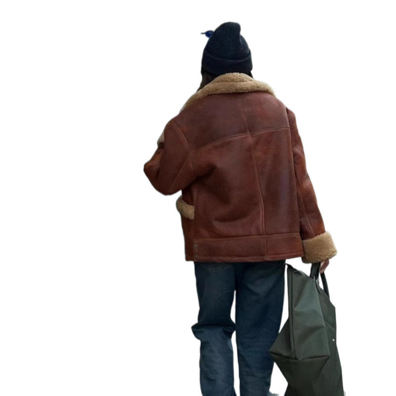 Women's casual oversized fur coat NOVAE