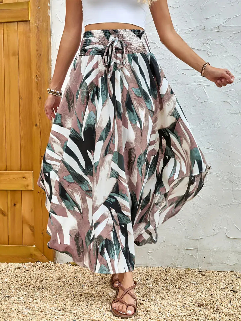 Women's Elegant Maxi Skirt with Modern Chevron Pattern NOVAE
