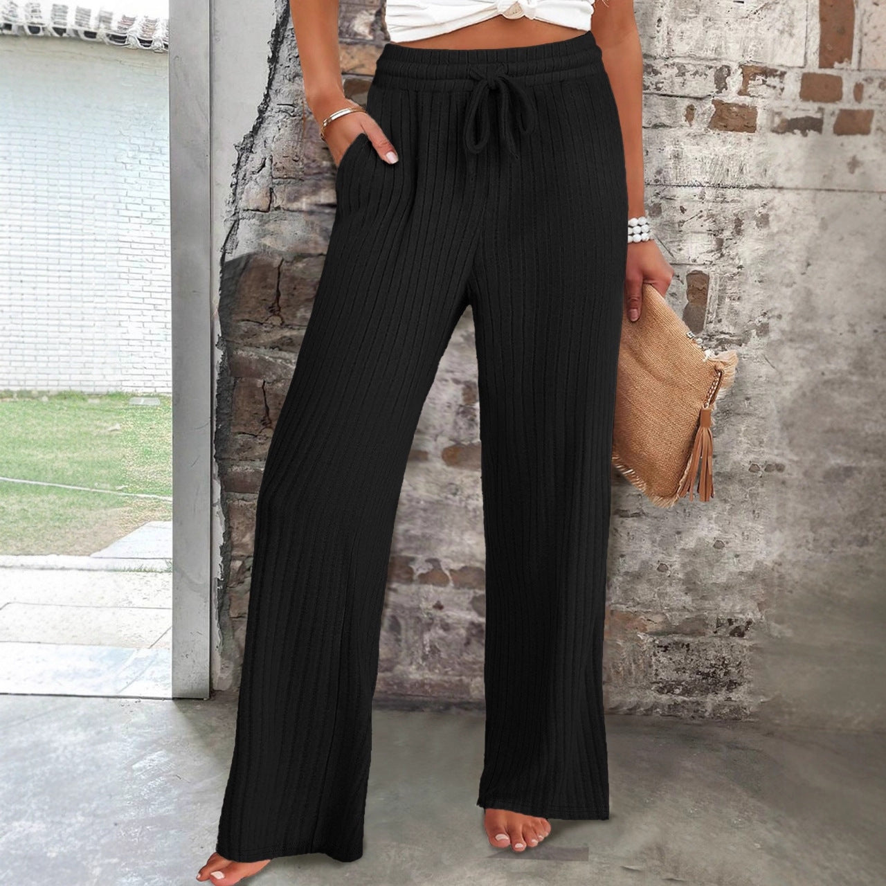 Women's relaxed knit trousers NOVAE
