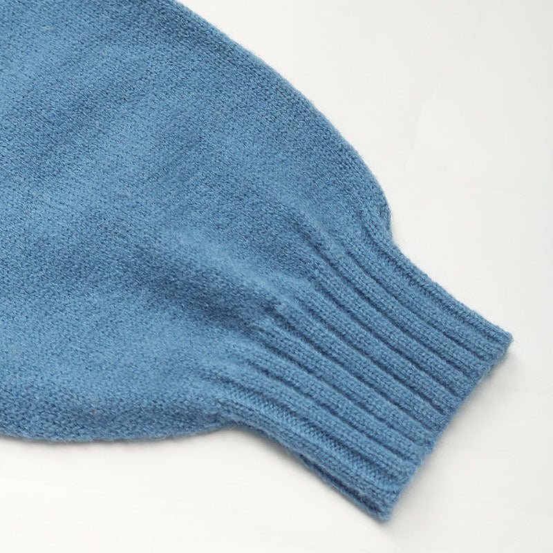 Women's cardigan with high collar and zipper NOVAE