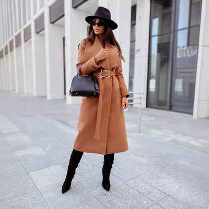 Women's elegant trench coat with belt and high-quality workmanship NOVAE