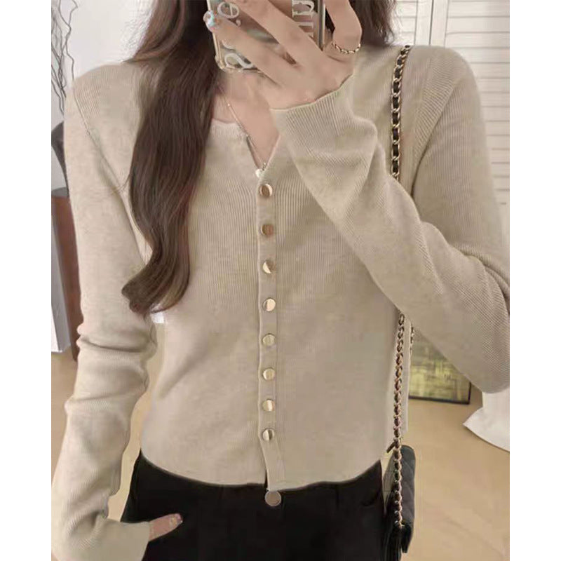 Women's cardigan with mother-of-pearl buttons NOVAE