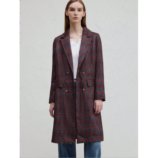 Women's blazer with a checked pattern and chic cut NOVAE