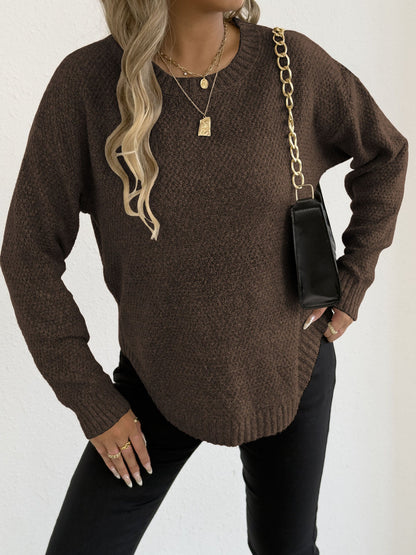 Women's casual knit sweater with high-quality textured pattern NOVAE