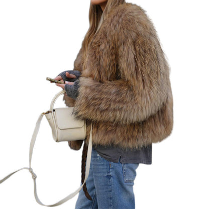 Women's Luxurious Oversized Faux Fur Jacket NOVAE
