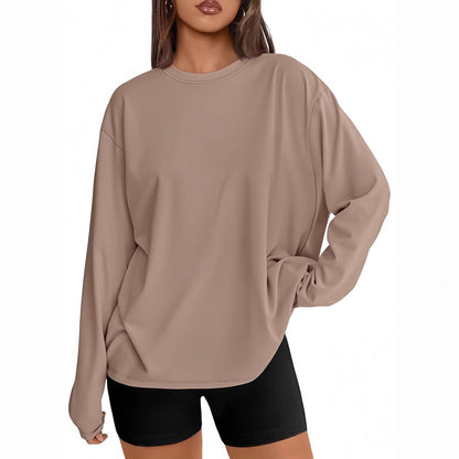 Women's Casual Sweatshirt with Oversized Sleeves and Round Neck NOVAE