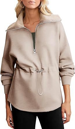 Women's casual hooded sweatshirt with practical drawstring adjustment NOVAE