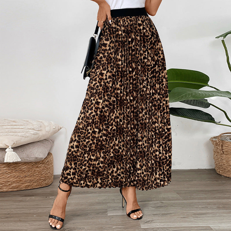 Women's maxi skirt with leopard print NOVAE