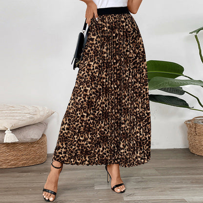 Women's maxi skirt with leopard print NOVAE