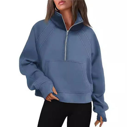 Women's Oversized Sweatshirt with High Collar NOVAE