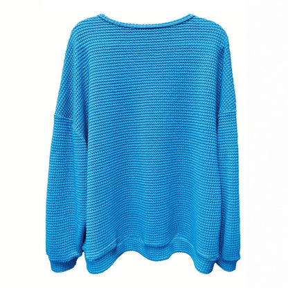 Women's casual knit sweater with a loose fit and elasticated cuffs NOVAE