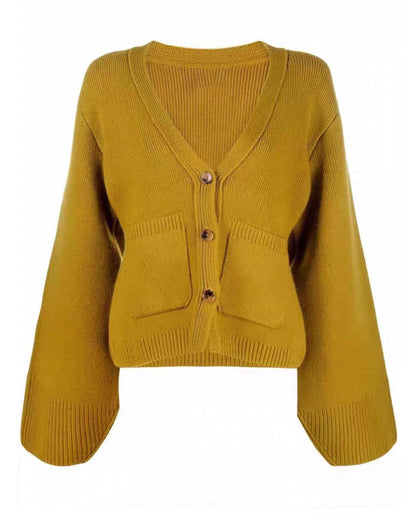 Women's cardigan with a wide cut and decorative buttons NOVAE