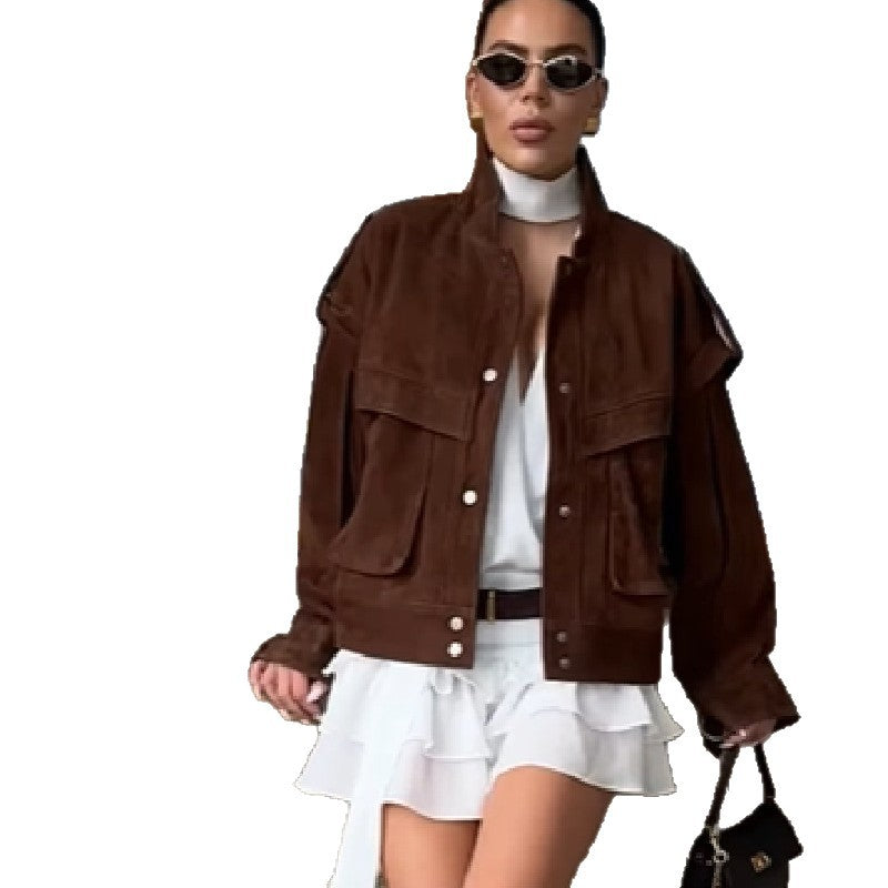 Women's oversized velor jacket NOVAE