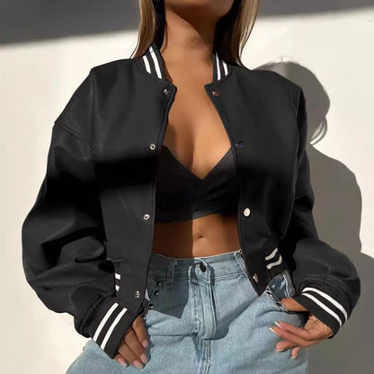 Women's casual bomber jacket with sporty accents NOVAE