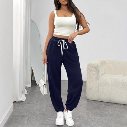 Women's Comfortable Sports Trousers with Elastic Waistband and Drawstring NOVAE