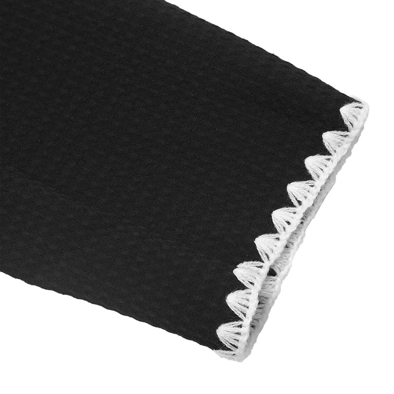 Women's elegant short-sleeved blazer jacket with contrasting piping details and pockets NOVAE