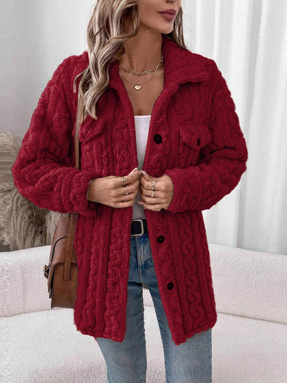 Women's cardigan with textured surface NOVAE