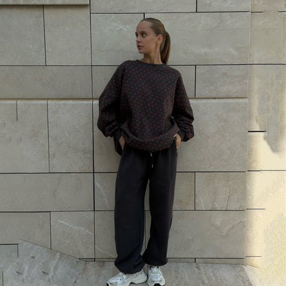 Women's sweatshirt in floral design NOVAE