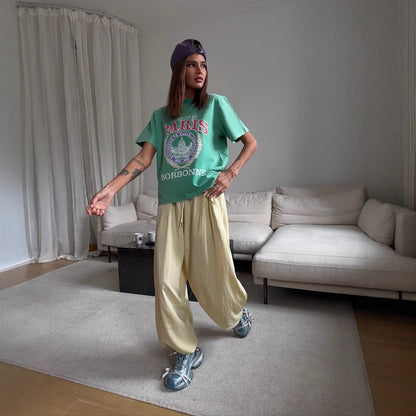 Women's casual T-shirt in a fashionable graphic design and loose fit NOVAE