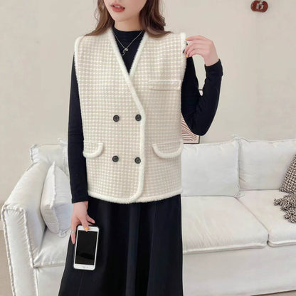 Women's structured vest with double button placket NOVAE