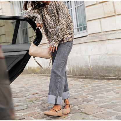 Women's fashionable cardigan with animal print NOVAE