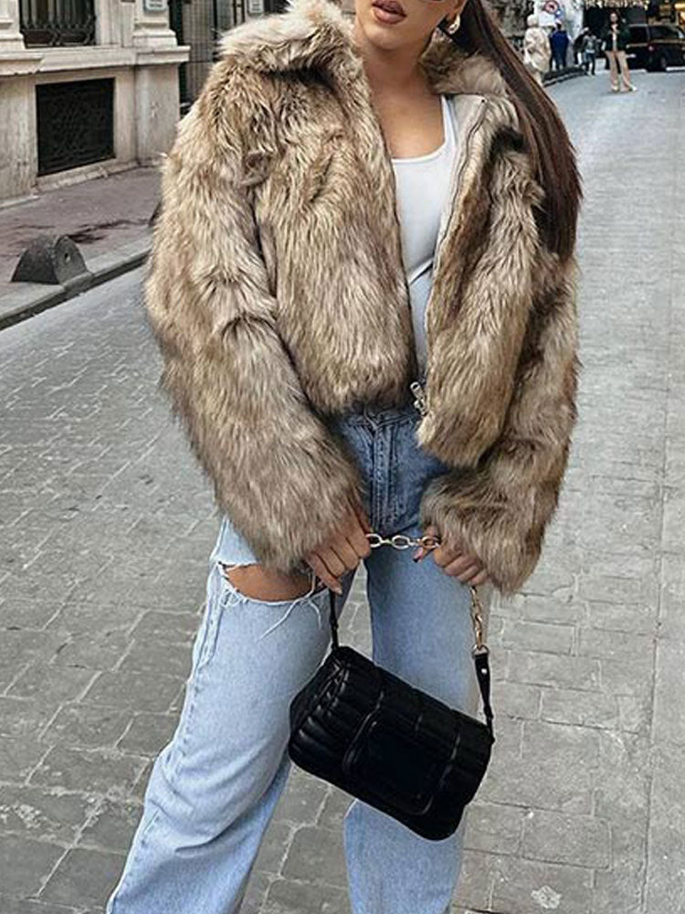 Women's cozy teddy jacket with a fashionable cut NOVAE