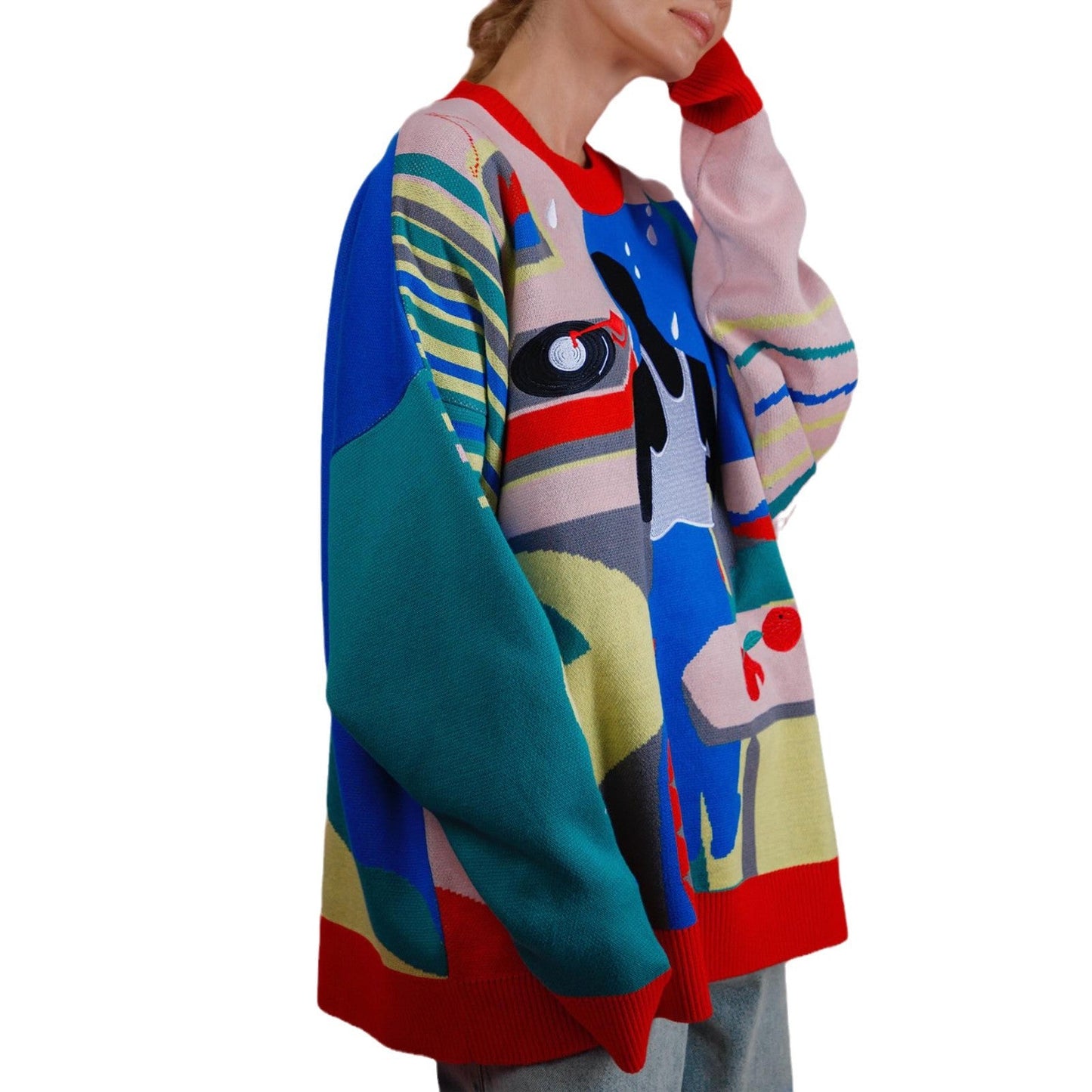 Women's creative sweater with unique art design NOVAE