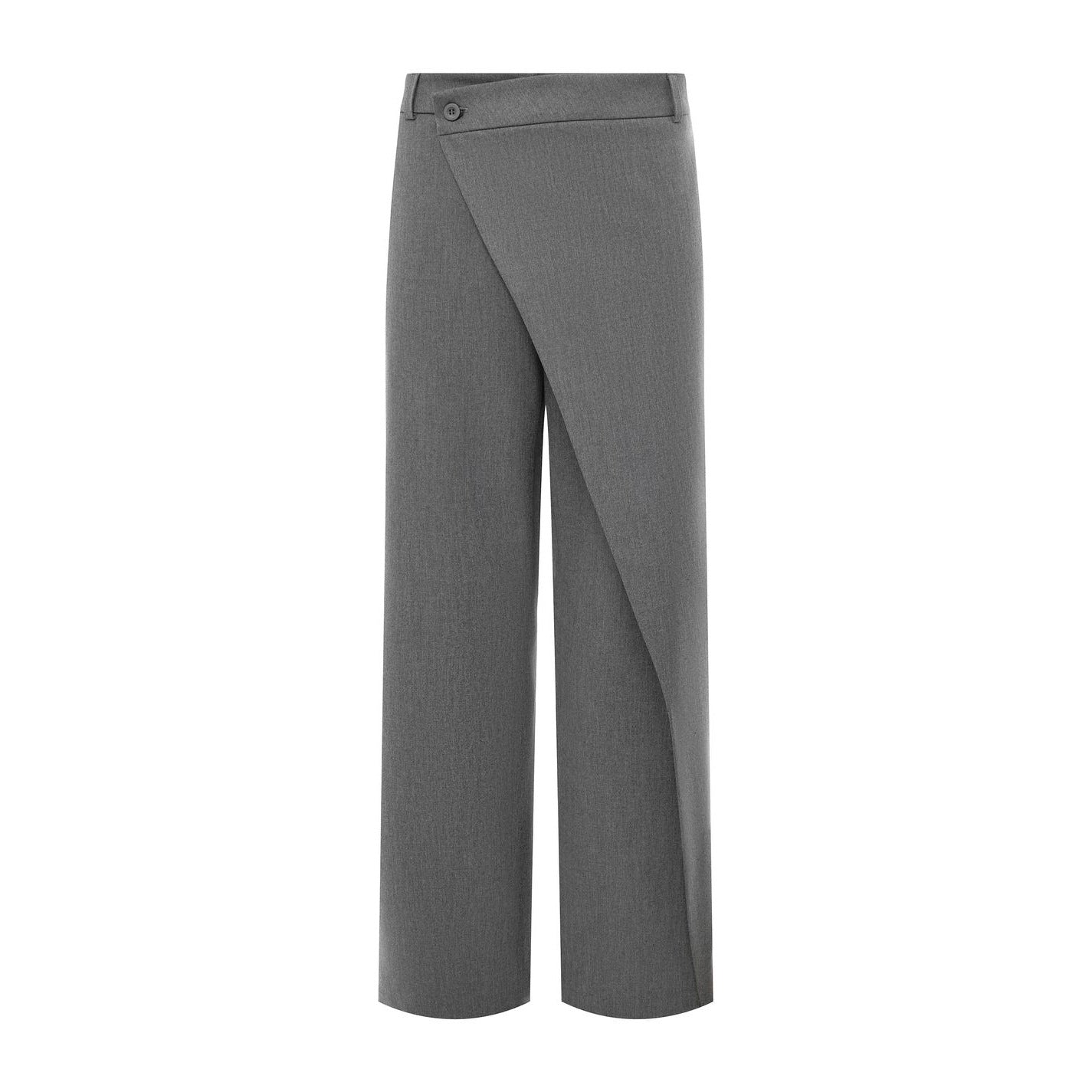 Women's elegant, high-waisted trousers with an asymmetrical cut NOVAE