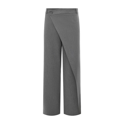 Women's elegant, high-waisted trousers with an asymmetrical cut NOVAE