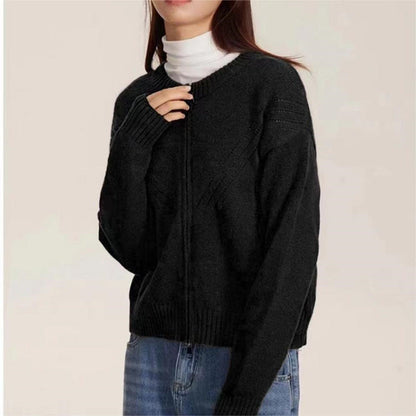 Women's cozy cardigan with modern zipper and fine textured design NOVAE