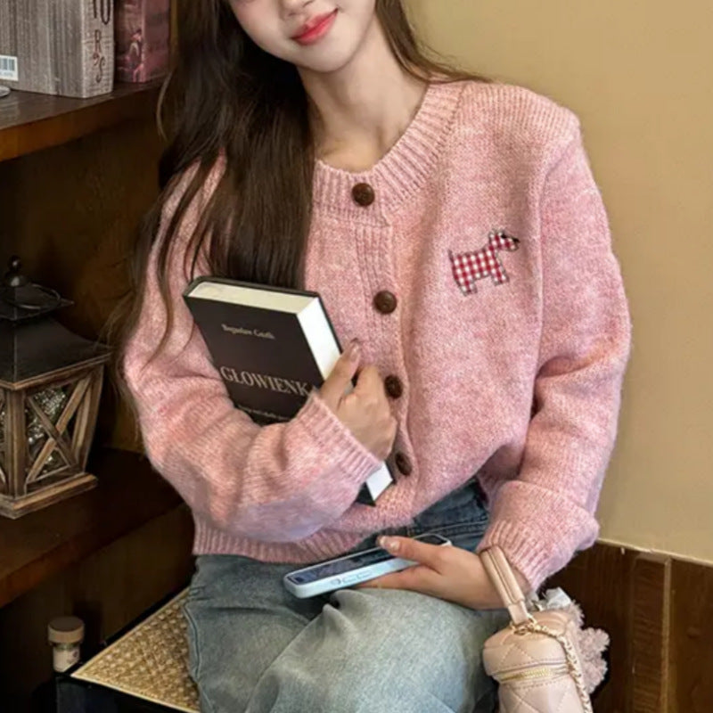 Women's Casual Knit Cardigan with Button Detail NOVAE