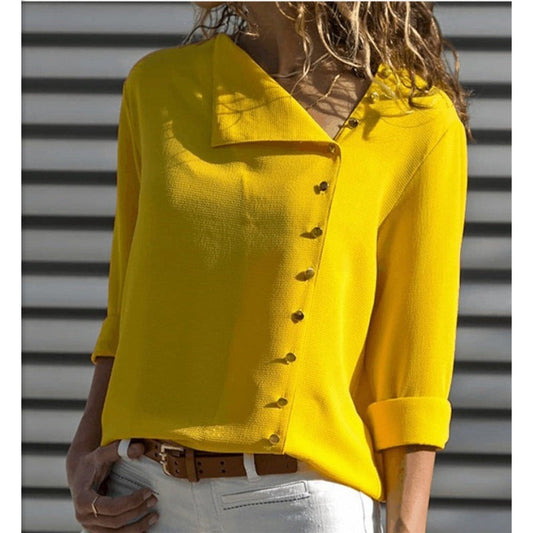 Women's fashionable blouse with subtle button details NOVAE